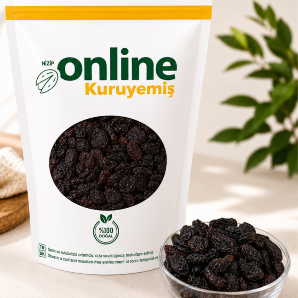 Aç Karnına Kuru Üzüm Yemenin Faydaları 4 Siyah Üzüm Çekirdekli 1000 gr